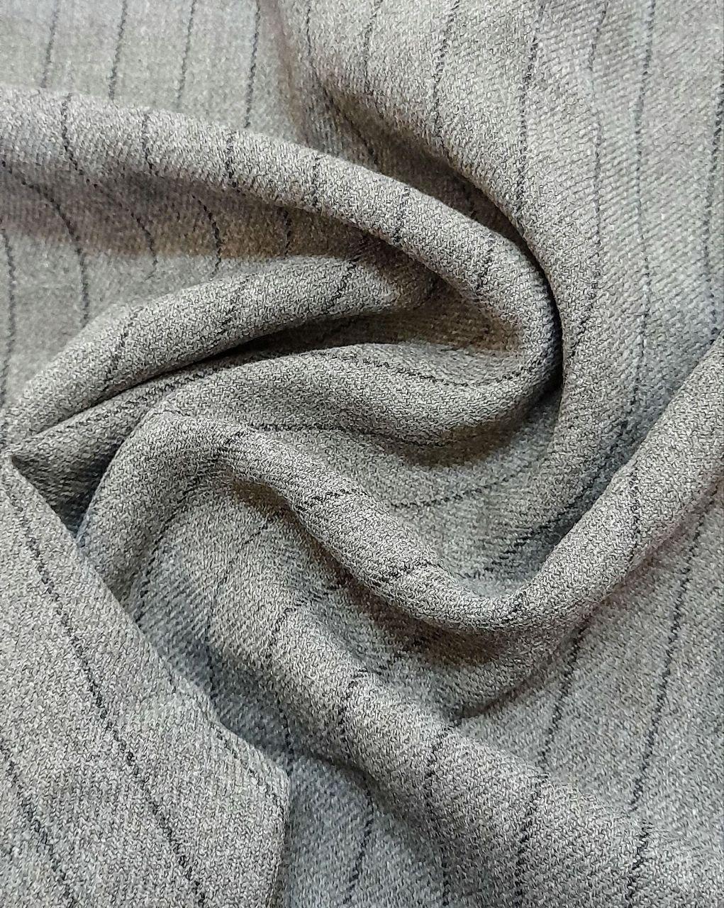 Відріз 0,5м костюмна вовняна меланж стрейч сіра, фото 1