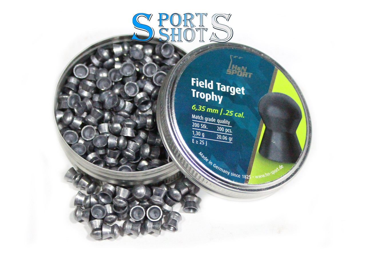 Кулі H&N Field Target Trophy 6.35 мм, 1.30 г, 200 шт. JGR