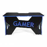 Стіл ігровий для геймера Generic Gamer 2 Black/Blue, фото 8
