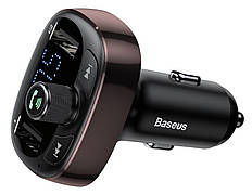 FM-трансмітер (модулятор) в машину Baseus T-typed MP3 Charger Bluetooth Dark Coffee (CCALL-TM12)