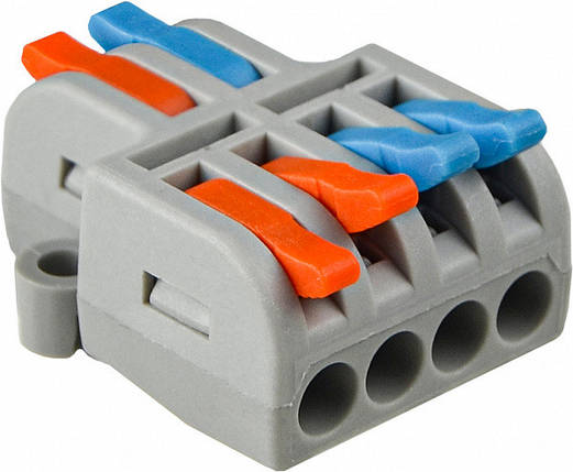 Клема з'єднувальна універсальна прохідна DB-42 АСКО-УКРЕМ, 6 отворів, до 32А, для мідних проводів., фото 1