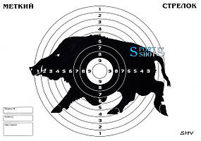 Мішень картонна Кабан (1шт.) для пневматичної зброї JGR