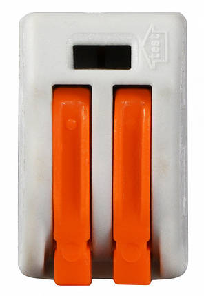 Клема з'єднувальна АСС-102 універсальна 2-провідна з важелями, 50 шт., фото 2