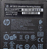 Док-станція для ноутбука HP 2013 UltraSlim Docking Station(D9Y32AA, 5CG816XPLC, 727347-001) Б/В, фото 3