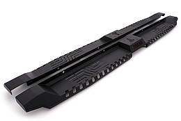 Бокові пороги Dakar V2 без LED для Mitsubishi L200 2006-2015 рр. чорний метал (2 шт)