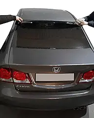 Спойлер на скло для Honda Civic Sedan VIII 2006-2011 чорний ABS-пластик