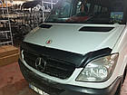 Дефлектор капоту під карбон для Mercedes Sprinter W906 (2006-2013) Полікарбонат, фото 5