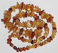 Ожерелье янтарь 58 см 10-20 мм натуральный шлифованный светлый