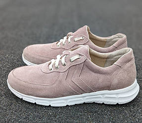 STTOPA Розміри 40-44. Кросівки великих розмірів шкіряні. 136-4044 Пудрові