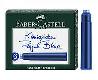 Картриджи Faber-Castell 6шт Интернациональные короткие (синий)