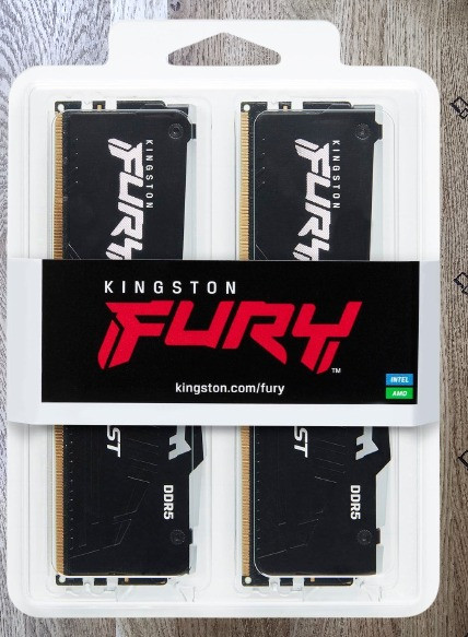 Оперативна пам'ять Kingston DDR5 32GB (2x16GB) 6000MHz FURY Beast RGB Black (KF560C40BBAK2-32) Новий