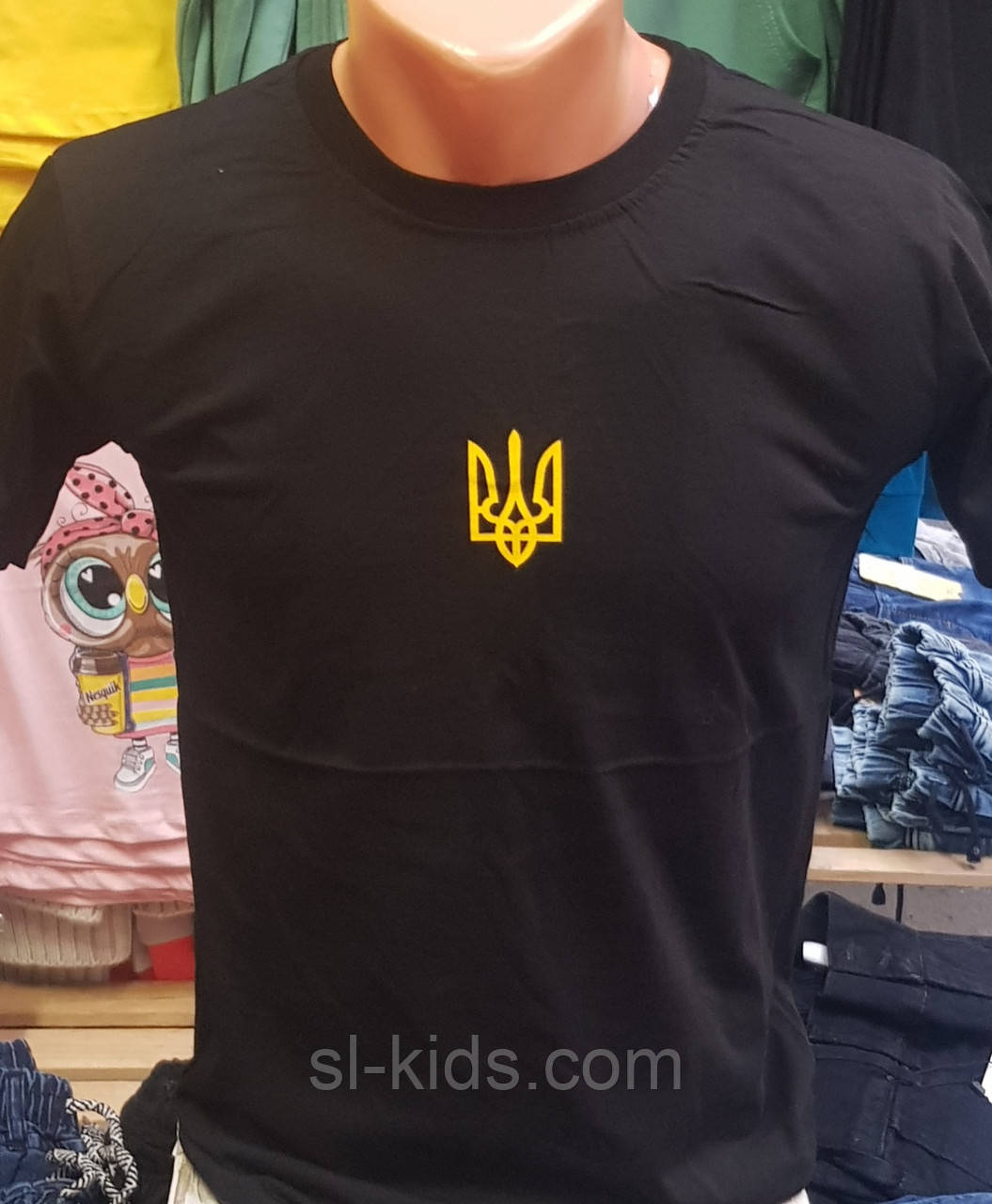 Футболка дитяча патріотична "Герб України" 8-12 років  вир. Туреччина