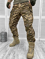 Тактические штаны Soft Shell пиксель/ олива ВСУ на флисе армейские камуфляжные штаны софт шелл военные