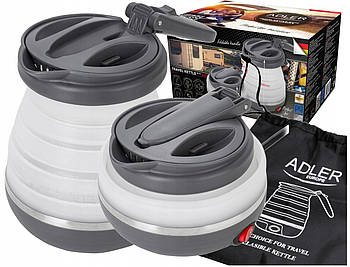 Електрочайник дорожній Adler AD 1279 — 0.6 л, 750 Вт, складний силіконовий корпус, автоотключення