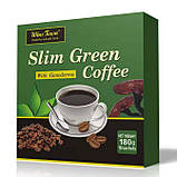 Зелена кава для схуднення 18 пакетиків, 180г. Розчинна зелена кава. Slim Green Coffe with Ganoderma, фото 2