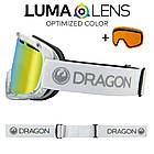 Гірськолижна маска Dragon Alliance D1 OTG Carrara 2 Лінзи Lumalens Gold Ionized S3 / Lumalens Amber S1, фото 2