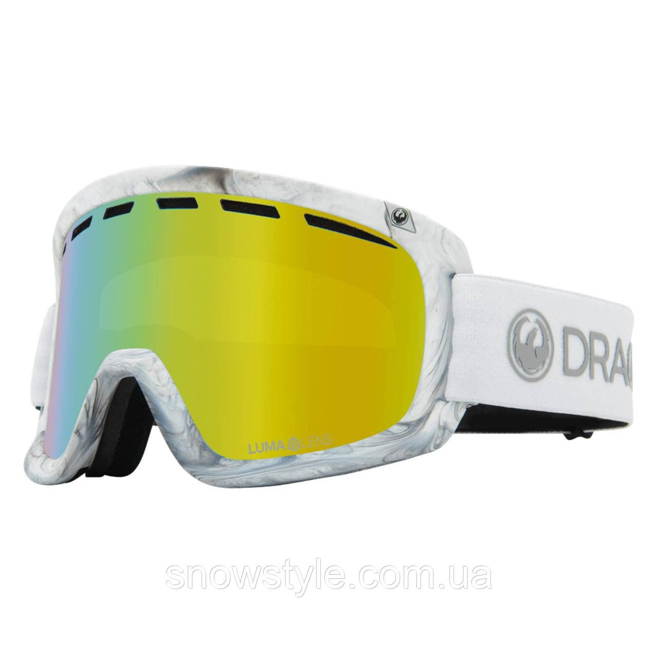 Гірськолижна маска Dragon Alliance D1 OTG Carrara 2 Лінзи Lumalens Gold Ionized S3 / Lumalens Amber S1, фото 1