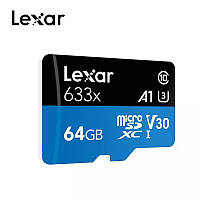 Карта пам'яті 64 гб Micro SDXC Card LEXAR 633x (Class 10 UHS-I U3) 64GB