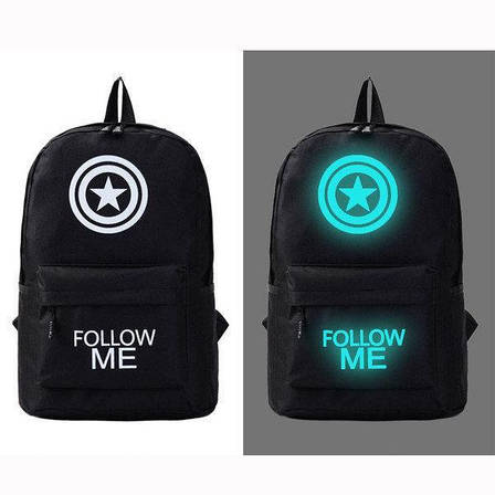 Міський рюкзак, що світиться з usb зарядкою  "Follow Me" з кодовим замком, чорний, фото 2