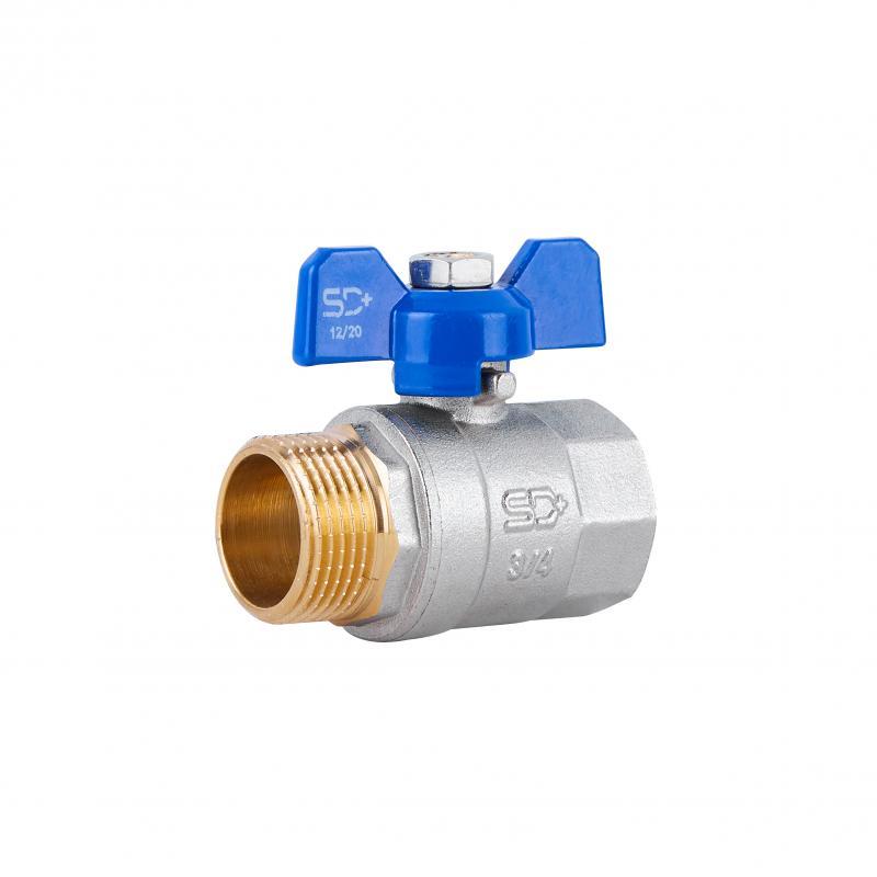 Кран кульовий SD Plus 3/4" ВЗ для води (метелик) SD607W20, фото 1