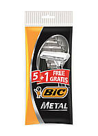 Набор бритв без сменных картриджей bic metal (5 +1 шт)