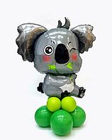 Фигура Коала на подставке из воздушных шаров, стойка с фольгированной фигурой животным