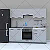 Сучасна кухня готова 2.2 м, бюджетний кухонний гарнітур 220 см Opendoors, фото 11