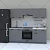 Сучасна кухня готова 2.2 м, бюджетний кухонний гарнітур 220 см Opendoors, фото 7
