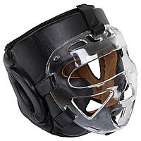 Шлем боксерский с прозрачной маской черный FISTRAGE VL-8481: Gsport