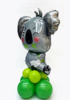 Фольгована фігура Коала на стійці з куль, композиція на підставці