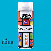 Краска для живых цветов SPRING 400 мл | флуоресцентный синий (#599)