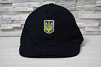 Бейсболка черная с гербом Украины