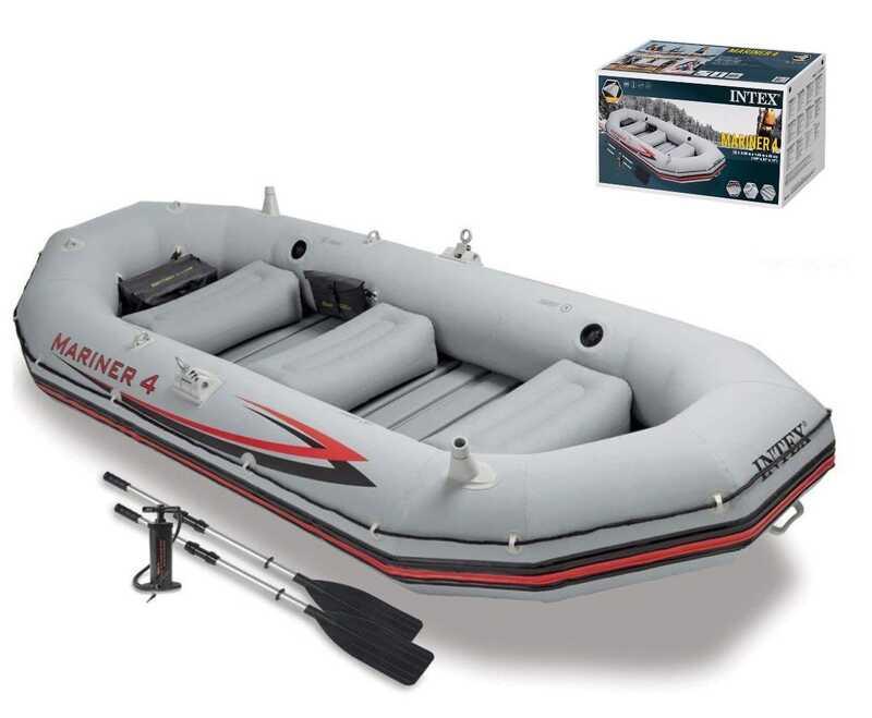 Чотиримісний надувний човен Intex 68376 Mariner 4 Set (328 х 145 см) з веслами та насосом, фото 1