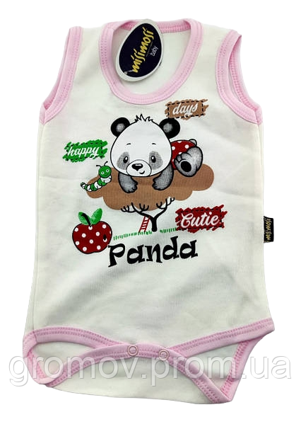 Боді 3, 6 місяців Туреччина трикотажна для новонародженого на дівчинку рожевий (КДН8), фото 1