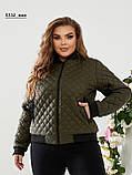 Жіночий бомбер весняний батальний 5332 жан, фото 5