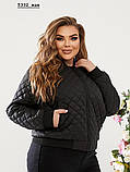 Жіночий бомбер весняний батальний 5332 жан, фото 8