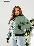 Жіночий бомбер весняний батальний 5332 жан, фото 9