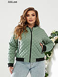 Жіночий бомбер весняний батальний 5332 жан, фото 7