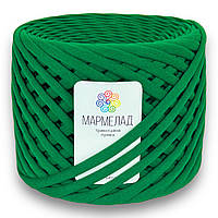 Трикотажная пряжа Мармелад 7-9 мм 100 м тропический зеленый