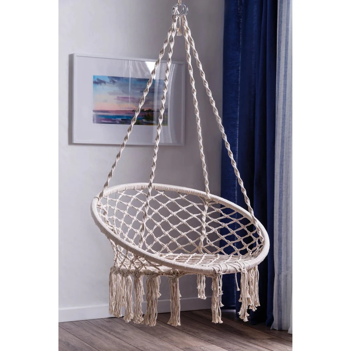 Підвісне крісло-гойдалка (плетене) для дітей та дорослих 60 см Springos