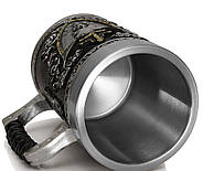 Подарунковий 3D кухоль "Веселий Роджер" колір чорний та срібло об'єм 500 мл, фото 2