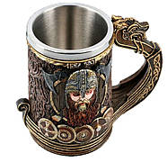 Подарункова 3D кружка Драккар вікінга 500 мл, фото 4