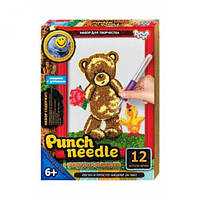 Ковровая вышивка "Punch needle: Мишка с цветочком" PN-01-01 [tsi101403-TSI]