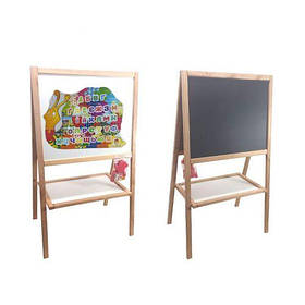 Мольберт "Равлик" магнітний двосторонній з дер. пазлом "Абетка" + сюрприз р.102*59*4см [mol203307-TSI]