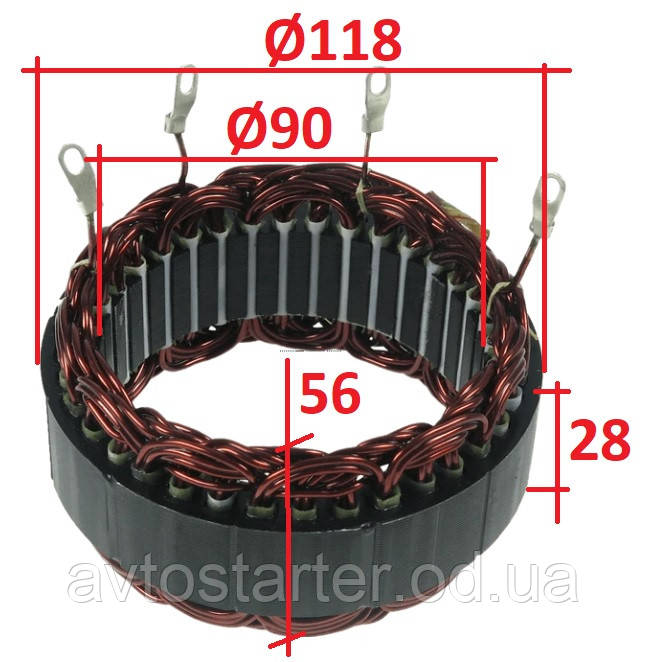 Статорна обмотка генератора TOYOTA Carina E Celica Corolla 1.6 1.8, фото 1