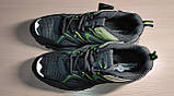 Шкіряні чоловічі літні кросівки BONA сітка сіро-зелені 027, розм. 43, фото 3