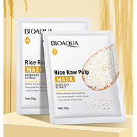 Тканевая маска для лица Bioaqua Rice Raw Pulp Mask, с экстрактом белого риса