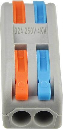Клема з'єднувальна універсальна 4-провідна PCT-2-2-С (кольорова) для швидкого монтажу, АСКО-УКРЕМ, фото 2
