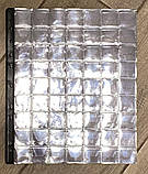 Аркуш для монет А4 284*240 мм на 63 комірки (30х30 мм), фото 2