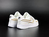 Чоловічі кросівки Nike Air Force шкіряні стильні молодіжні білі, фото 5